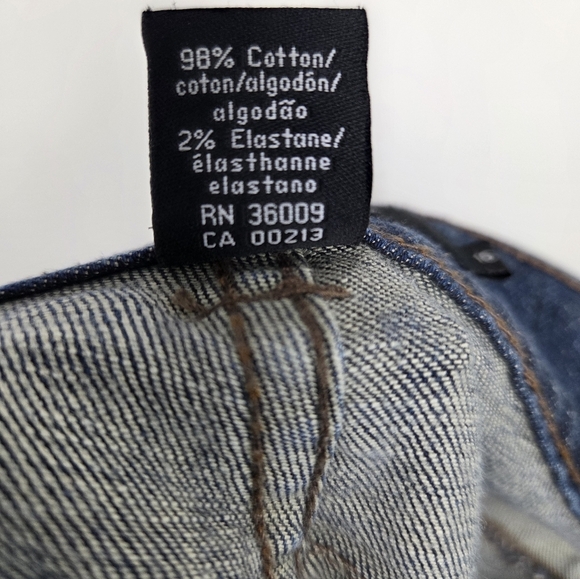 Calvin Klein Women's Low Rise Flare Blue Jeans Size 16 - Picture 9 of 13